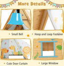 Rever Bebe 2-in-1 Kids Play Tent with Wooden Climbing Triangle