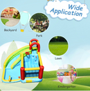 Inflatable kids water slide climbing and splash features