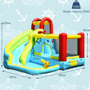Inflatable kids water slide reinforced play surface