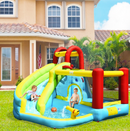 Inflatable kids water slide mesh safety wall