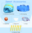 Inflatable kids water slide water cannon feature