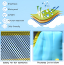 Inflatable kids water slide backyard play view