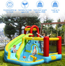 Inflatable kids water slide bouncer with splash pool and water blaster