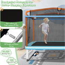 Baby Direct Rectangular 3-in-1 Trampoline Set with Swing and Horizontal Bar