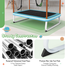 Baby Direct Rectangular 3-in-1 Trampoline Set with Swing and Horizontal Bar