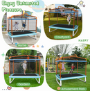 Baby Direct Rectangular 3-in-1 Trampoline Set with Swing and Horizontal Bar