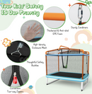 Baby Direct Rectangular 3-in-1 Trampoline Set with Swing and Horizontal Bar