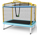 Baby Direct Rectangular 3-in-1 Trampoline Set with Swing and Horizontal Bar
