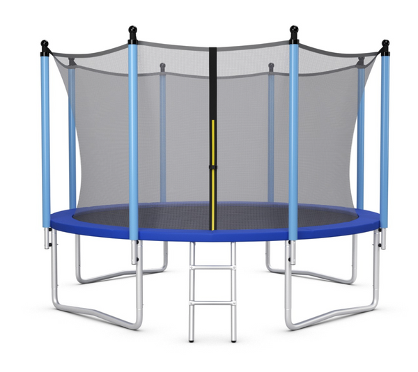 Outdoor Trampoline with Enclosure and Ladder