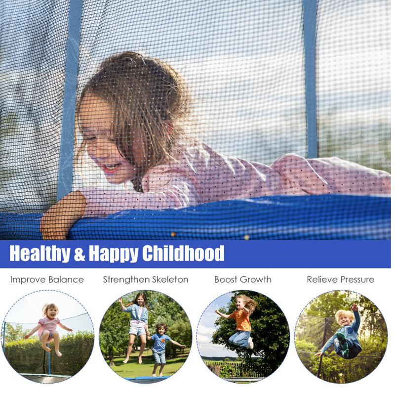 Rever Bebe Ultimate Outdoor Trampoline with Safety Netting and Climbing Ladder
