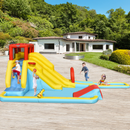 7-in-1 Inflatable Water Park with Dual Long Slides