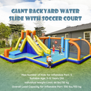 Mega Soccer-Inspired Inflatable Water Slide with Splash Zone (Blower Not Included)
