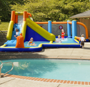 Mega Soccer-Inspired Inflatable Water Slide with Splash Zone (Blower Not Included)