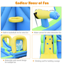 Inflatable Water Slide with Climbing Wall & Splash Pool