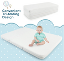 Rever Bebe Folding Baby Cot Mattresses, 97 x 68 x 5cm Dual-Sided Foam Crib Mattresses