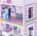 Three-Storey Wooden Dollhouse with Furniture