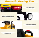 Baby Direct  Kids Electric Ride-On Car, 12V Street Sweeper Truck w/2 Rotating Brushes & 2 Removable Rubbish Bins