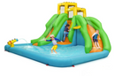 Inflatable Water Park with Twin Slides and Splash Pool