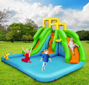 Inflatable Water Park with Twin Slides and Splash Pool