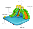 Inflatable Water Park with Twin Slides and Splash Pool