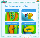 Inflatable Water Park with Twin Slides and Splash Pool