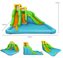 Inflatable Water Park with Twin Slides and Splash Pool