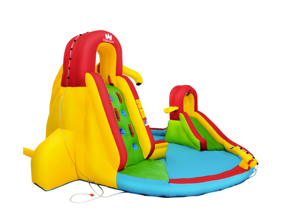Inflatable Water Park Jumping Castle with Twin Slides & Splash Pool