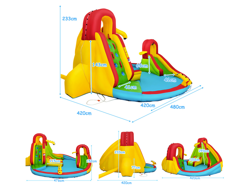 Baby Direct Inflatable Water Slide Jumping Castle with Two Slides Trampoline