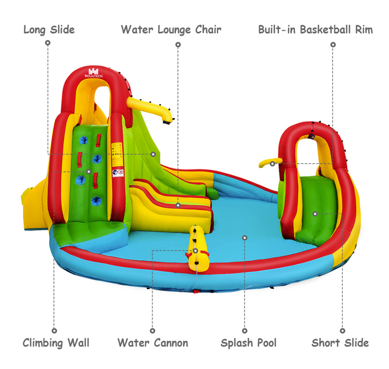 Baby Direct Inflatable Water Slide Jumping Castle with Two Slides Trampoline