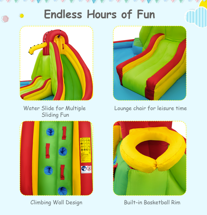 Baby Direct Inflatable Water Slide Jumping Castle with Two Slides Trampoline