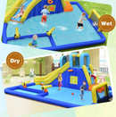 Baby Direct Inflatable Water Jumping House with Water Sprayers & Slide for Outdoor Play