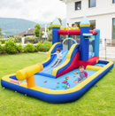 Inflatable Water Jumping House with Slide & Splash Pool