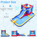 Inflatable Water Jumping House with Slide & Splash Pool