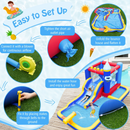 Inflatable Water Jumping House with Slide & Splash Pool