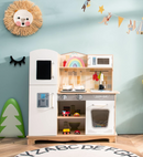 Wooden Play Kitchen with Lights and Sounds