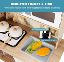Wooden Play Kitchen with Lights and Sounds