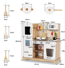 Wooden Play Kitchen with Lights and Sounds