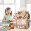 Rever Bebe  Kids Montessori Busy House Toy, Wooden Multi-Purpose Play House