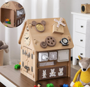 Rever Bebe  Kids Montessori Busy House Toy, Wooden Multi-Purpose Play House