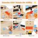 Rever Bebe  Kids Tool Bench, Wooden Pretend Workbench