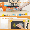 Rever Bebe  Kids Tool Bench, Wooden Pretend Workbench