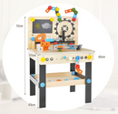 Rever Bebe  Kids Tool Bench, Wooden Pretend Workbench