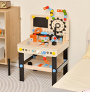 Rever Bebe  Kids Tool Bench, Wooden Pretend Workbench