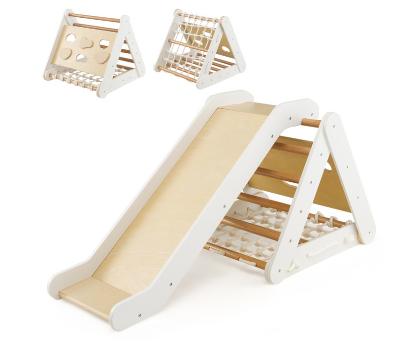 Rever Bebe 4 in 1 Toddler Climbing Toys with 3 Sided Triangle Climber