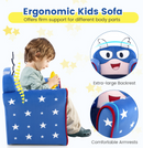 Baby Direct Kids Upholstered Armchair with Cute Cartoon Pattern