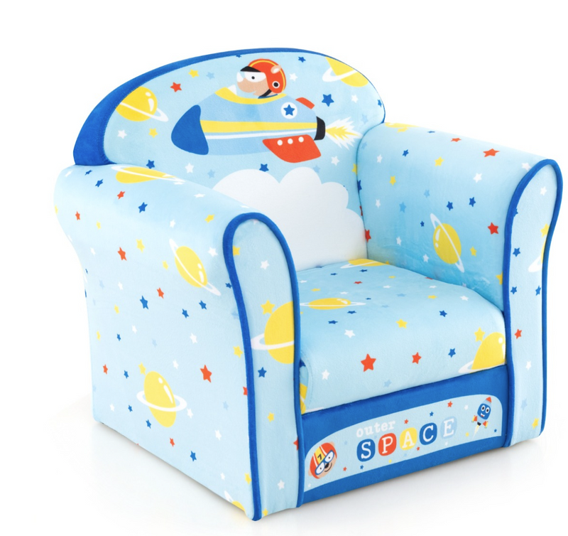 Baby Direct Kids Upholstered Armchair with Cute Cartoon Pattern