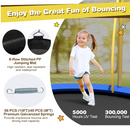 Baby Direct 8FT/ 10FT Kids Trampoline, Outdoor Backyard Trampoline w/Unique Flower Shape