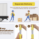 Baby Direct 8FT/ 10FT Kids Trampoline, Outdoor Backyard Trampoline w/Unique Flower Shape