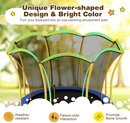 Baby Direct 8FT/ 10FT Kids Trampoline, Outdoor Backyard Trampoline w/Unique Flower Shape