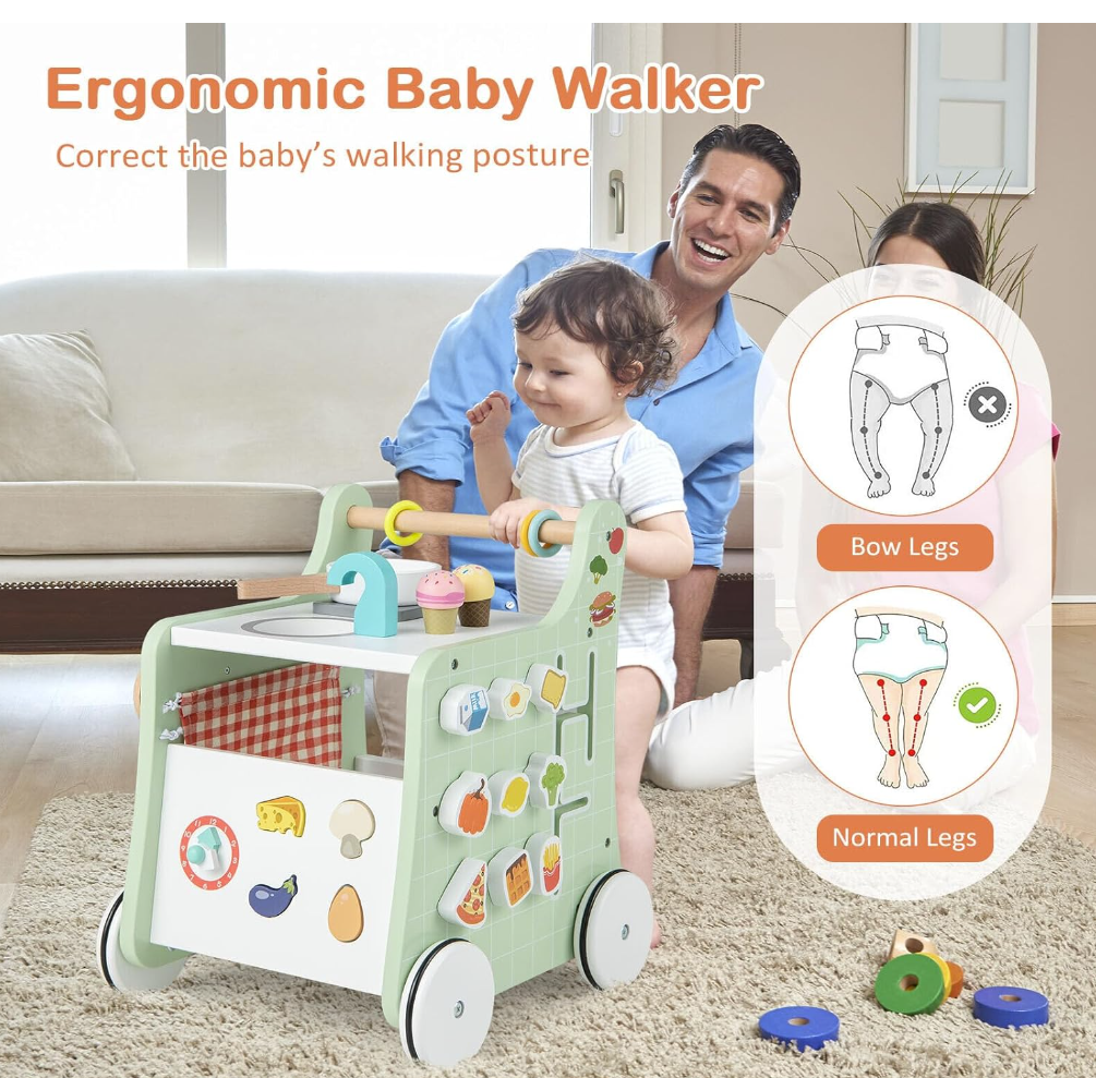 Ergonomic top baby walker